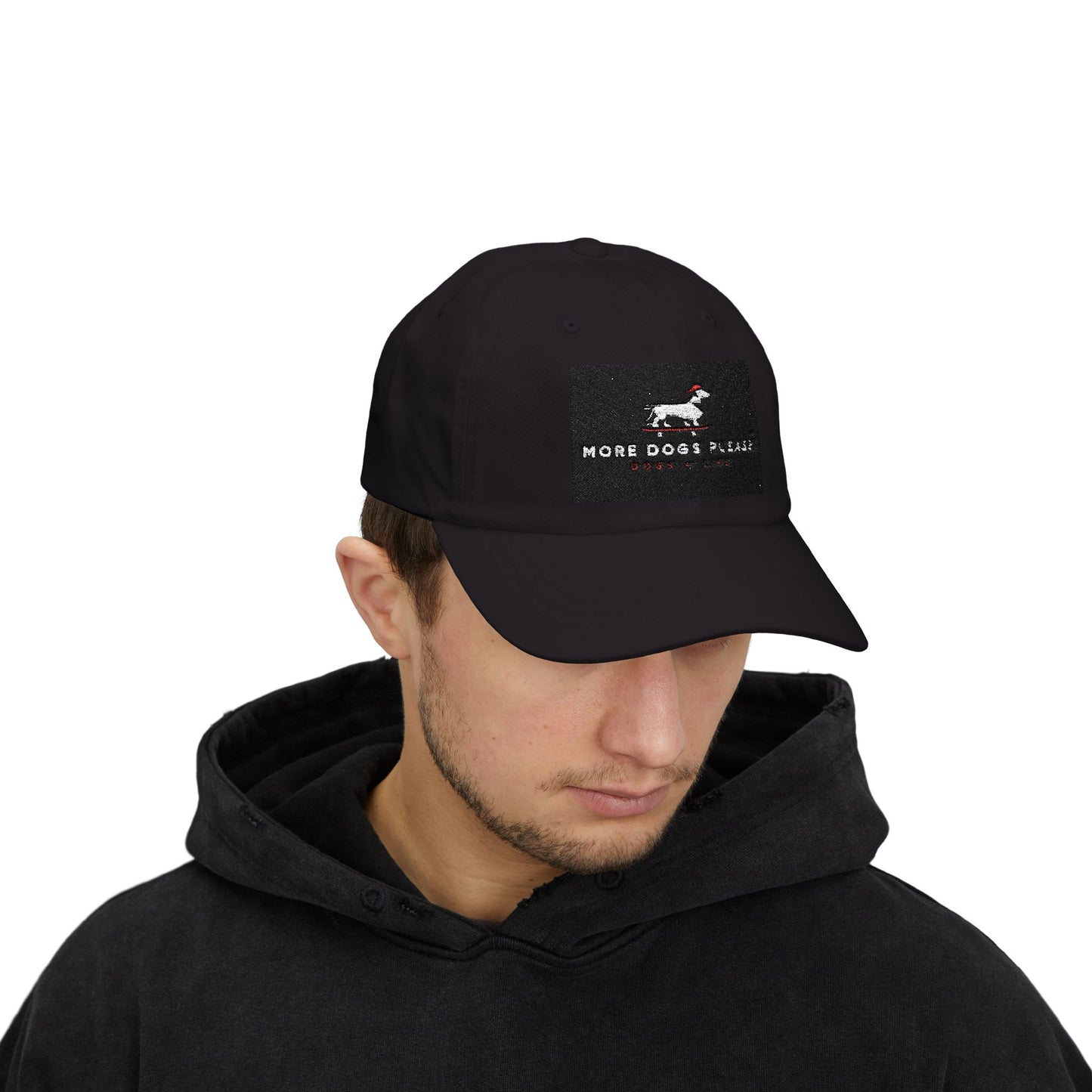 "More Dogs Please" Classic Adjustable Embroidered Dad Cap, Dog lovers adjustable cap.