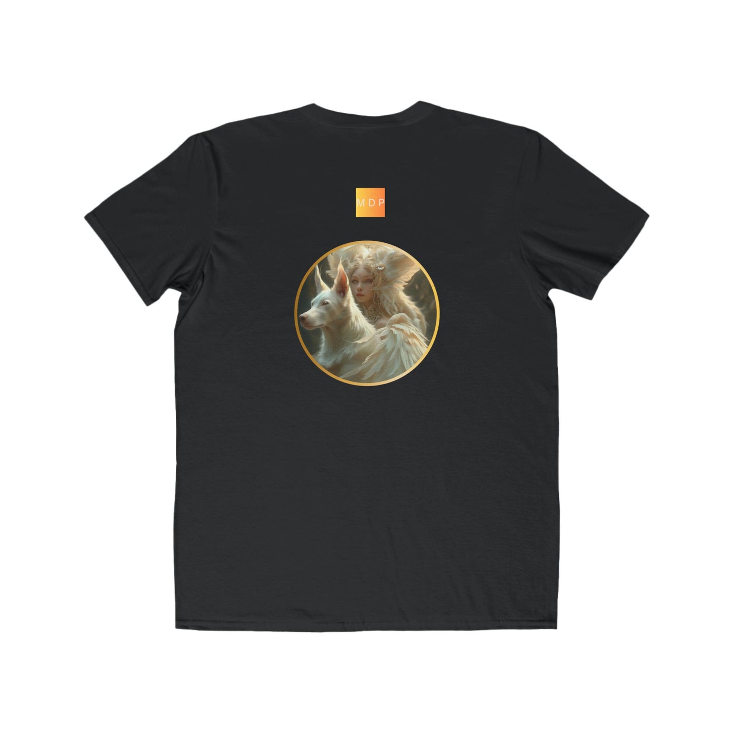 Fantasy dog angel - Dog Lover's Lightweight fitted mens T