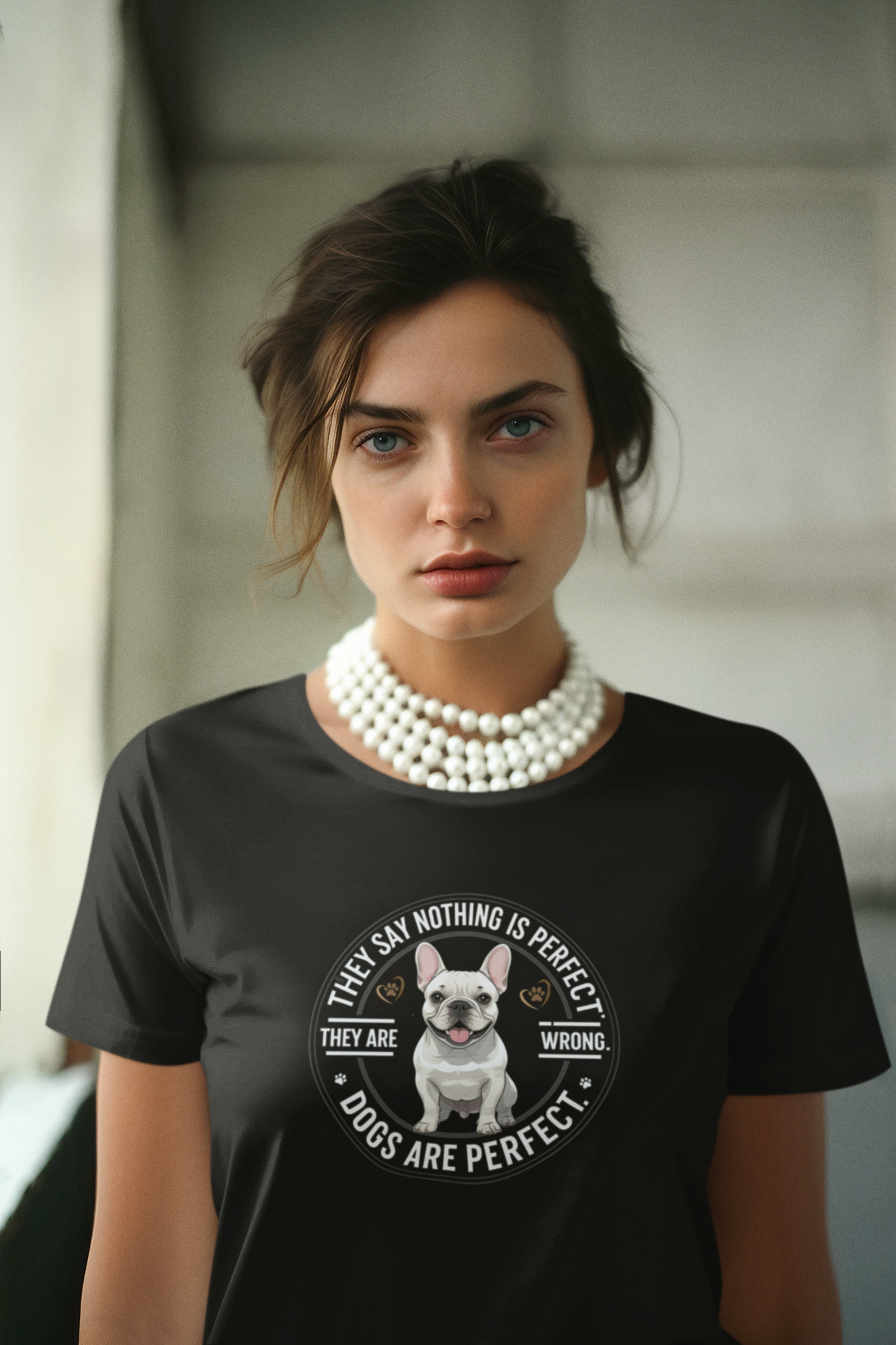 “Dogs Are Perfect” French Bulldog T-Shirt – Cute Dog Lover Tee, Unisex Softstyle Shirt