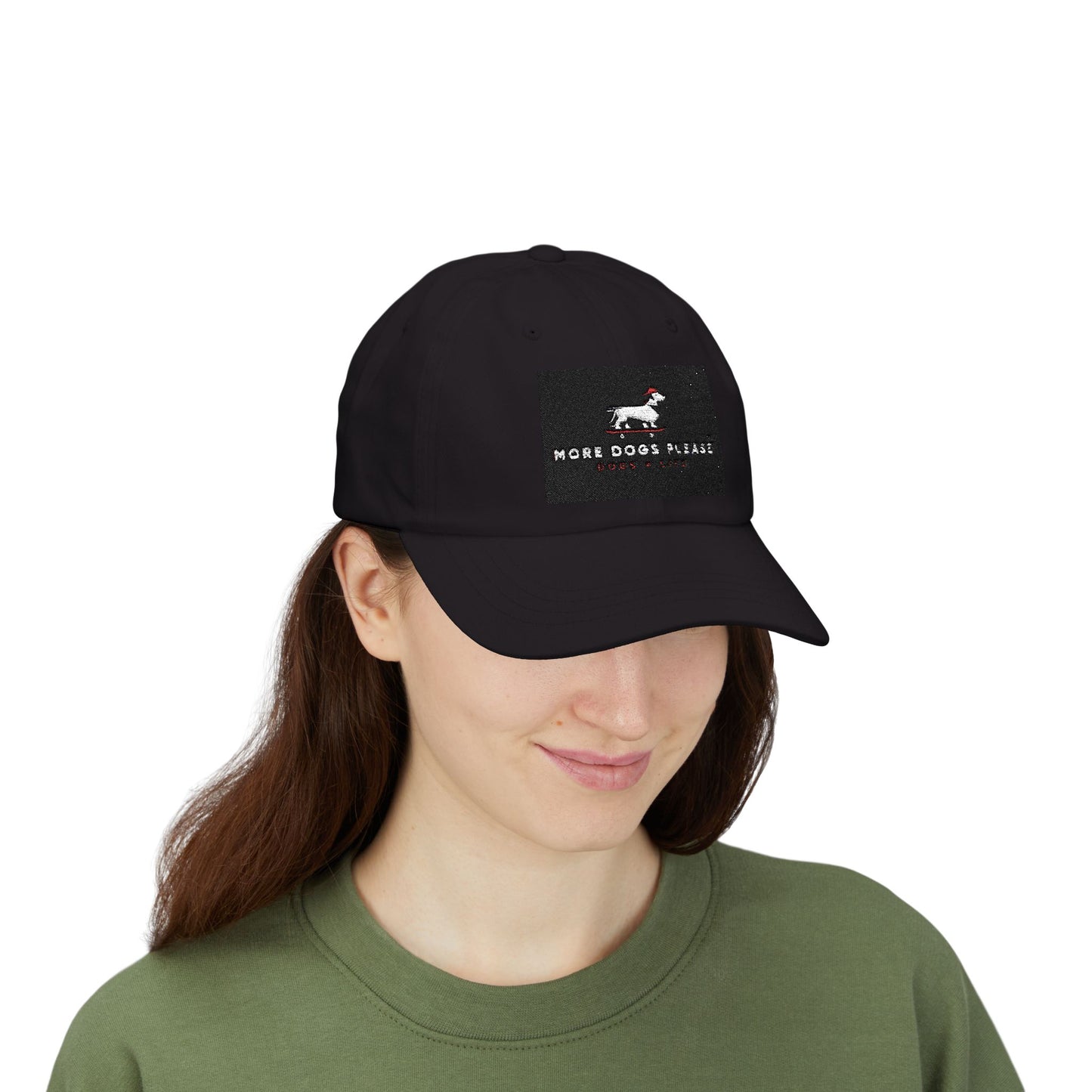 "More Dogs Please" Classic Adjustable Embroidered Dad Cap,  Dog lovers adjustable cap.