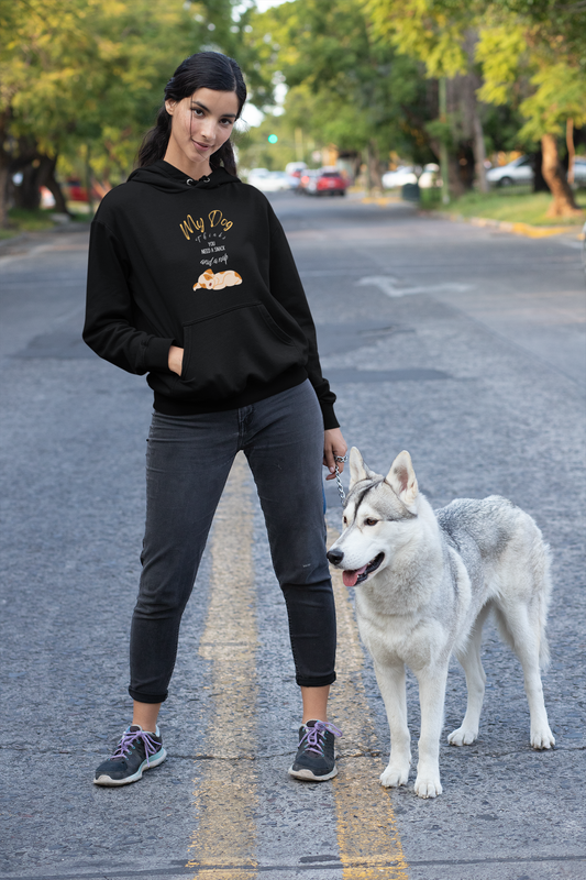 “My Dog Thinks You Need a Snack and a Nap” Unisex Fleece Hoodie for Chill Dog Lovers
