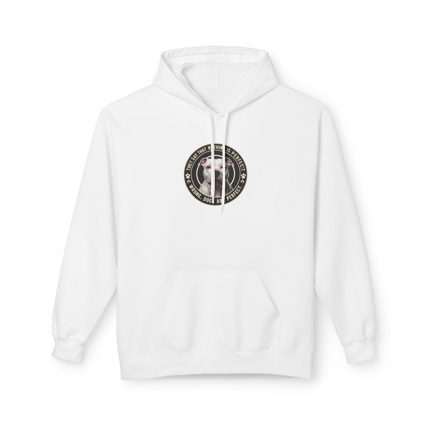 "Dogs Are Perfect" – Pitbull Edition 🐶🚀 Unisex fleece Hoodie