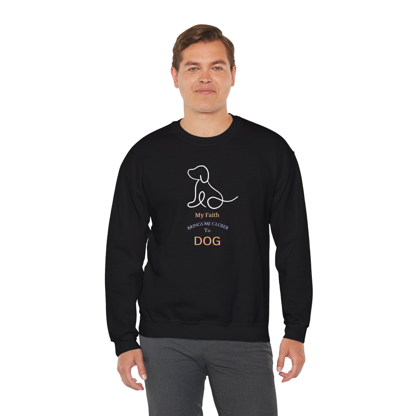 Divinely Guided. Dog-Approved. Comfortable Unisex Crewneck Sweatshirt for the Faithful