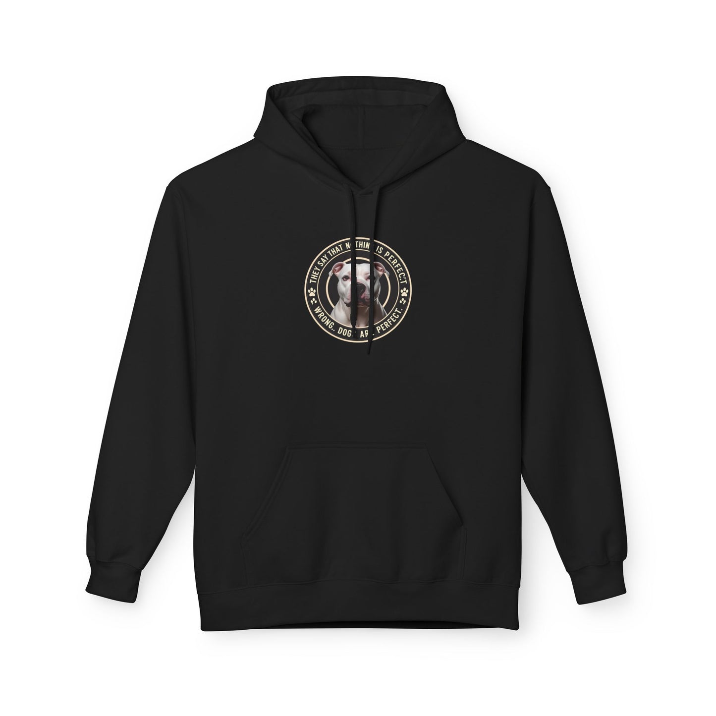 "Dogs Are Perfect" – Pitbull Edition 🐶🚀 Unisex fleece Hoodie
