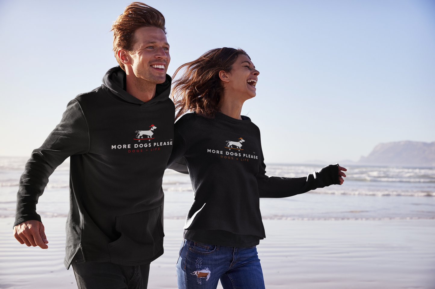 "More dogs please" Unisex fleece hoodie. Pet Lover Gift