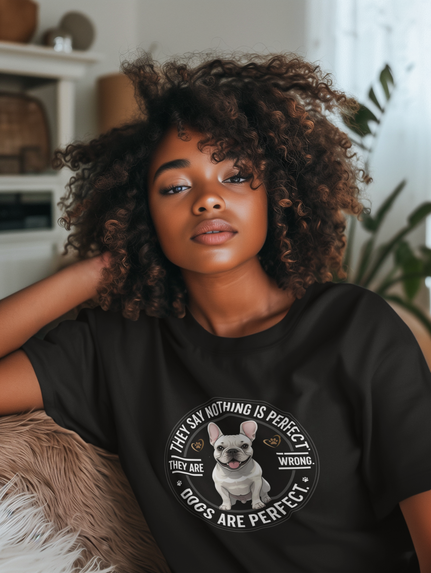 “Dogs Are Perfect” French Bulldog T-Shirt – Cute Dog Lover Tee, Unisex Softstyle Shirt