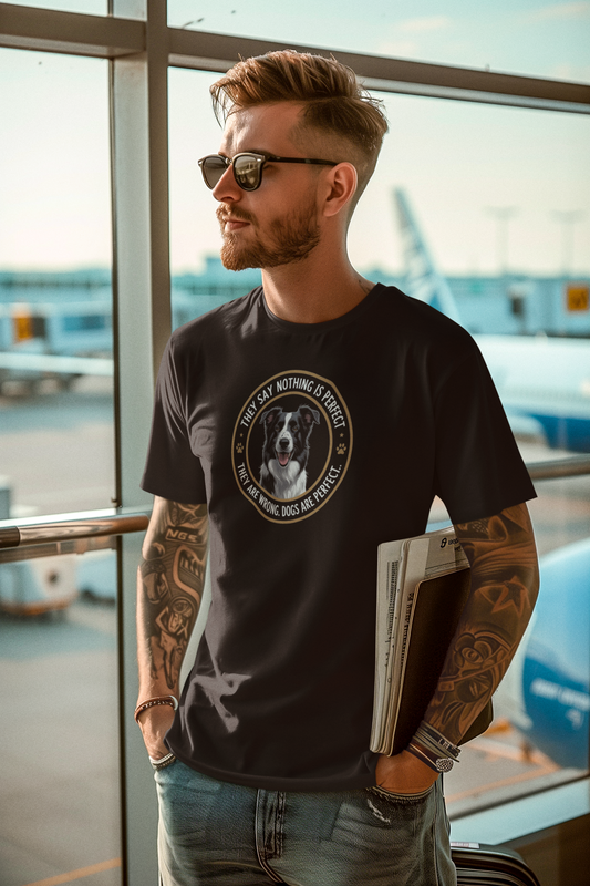 "Dogs are perfect" Border Collie Softstyle Unisex T-Shirt